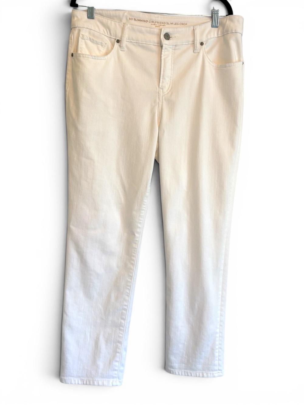 Chico’s White So Slimming Girlfriend Slim Leg Crop Jeans Size 2 (US 12)